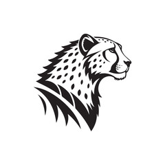 cheetah vector silhouette clip art logo illustration