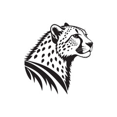 cheetah vector silhouette clip art logo illustration