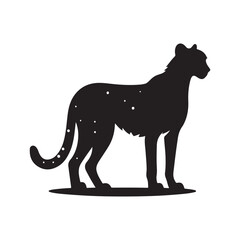 cheetah vector silhouette clip art logo illustration