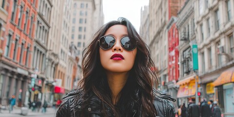 photo of fashionista asian woman exploring the city
