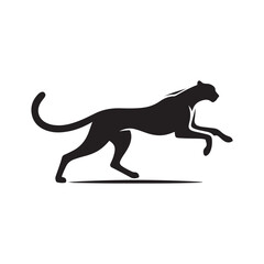 cheetah vector silhouette clip art logo illustration