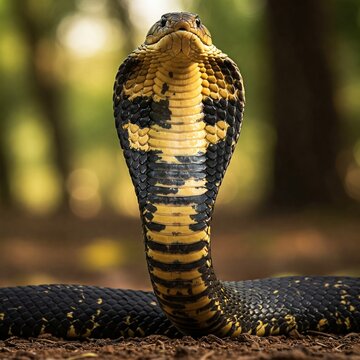 close up of a beautiful snake or python