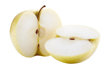 Juicy Sliced Green Apple Fresh, Crisp, and Healthy