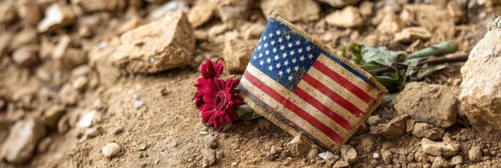 Fototapeta premium grave of fallen american soldier