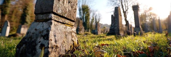 graveyard on a sunny afternoon