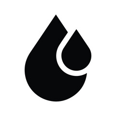Water Drop Icon. Water, Oil or Blood Drop Vector Illustration.