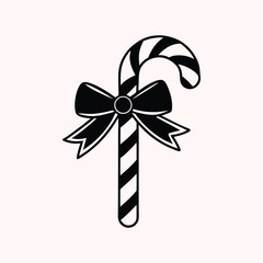 Candy Canes Silhouette Vector Design for Christmas Holiday