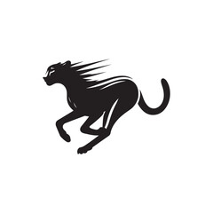 cheetah vector silhouette clip art logo illustration