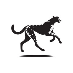 cheetah vector silhouette clip art logo illustration