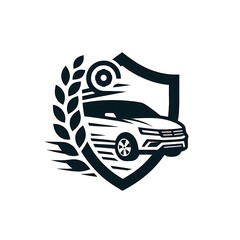 Imagine an elegant emblem, constructed with firm, precise lines, immediately evoking a sense of confidence and strength. The background is a solid white, clean and minimalist.