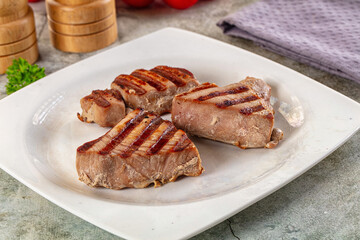 Gourmet Grilled tuna fish steak