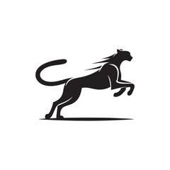 cheetah vector silhouette clip art logo illustration