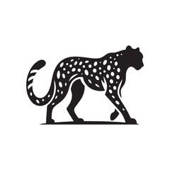 cheetah vector silhouette clip art logo illustration