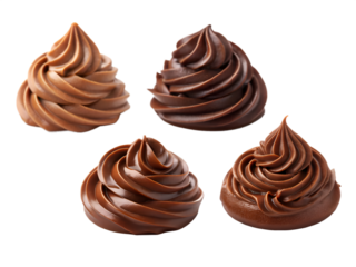Chocolate whipped cream swirls collection