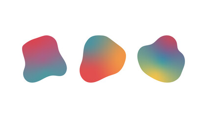 Warm Gradient Blobs. Vibrant abstract blobs with soft edges and warm-toned gradients that enhance stylish and creative designs.