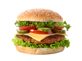 Halal veggie burger sandwich isolated