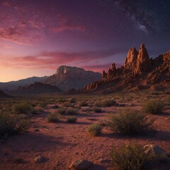 sunset in the mountains