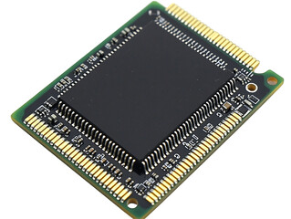 a close up of a computer chip