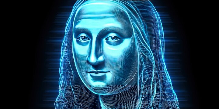 mona lisa digital hologram 