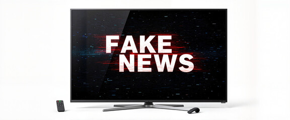 Digital interference on television screen with 
