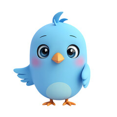 Cute Baby Bird Cartoon Image Download isolated on transparent background