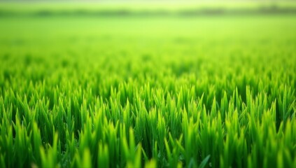Obraz premium Lush green grass meadow background