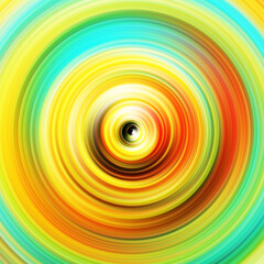 Colorful radial motion effect. Abstract rounded background. Color curves and sphere. Multi color gradient rings and circles wallpaper. Colored texture backdrop and banner.