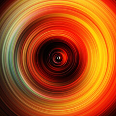Naklejka premium Colorful radial motion effect. Abstract rounded background. Color curves and sphere. Multi color gradient rings and circles wallpaper. Colored texture backdrop and banner.
