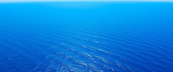 Obraz premium Vast, serene blue ocean panorama, endless horizon, photo, outdoor