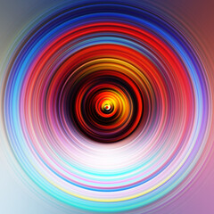 Colorful radial motion effect. Abstract rounded background. Color curves and sphere. Multi color gradient rings and circles wallpaper. Colored texture backdrop and banner.