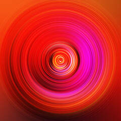 Naklejka premium Colorful radial motion effect. Abstract rounded background. Color curves and sphere.