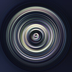 Colorful radial motion effect. Abstract rounded background. Color curves and sphere.