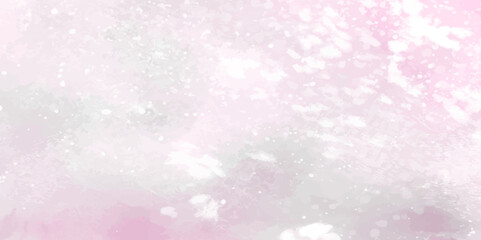 Realistic pink Sky Landscape Background with Fluffy Clouds and Soft Watercolor Texture. pink sky nature landscape background with realistic fluffy clouds. Abstract dark white sky and clouds background