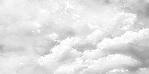 Realistic pink Sky Landscape Background with Fluffy Clouds and Soft Watercolor Texture. pink sky nature landscape background with realistic fluffy clouds. Abstract dark white sky and clouds background