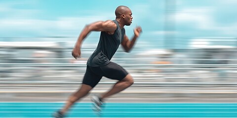 sprinter running on track 