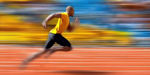 sprinter running on track 