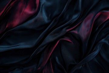 Obraz premium Elegant dark red and black silk fabric folds.