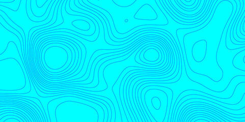 Blue landscape with mountains relief contours topography stylized height of the lines map, abstract terrain map contours illustration blue wave paper curved reliefs topography line map background.