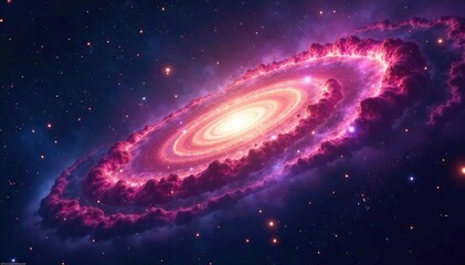 Fototapeta premium Vast, swirling nebula, Andromeda galaxy, cosmic dust, infinite space , astrophysics, galaxy, space
