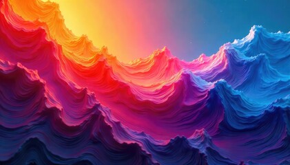 Obraz premium Vibrant abstract background, perfect for design projects Various colors blend seamlessly , gradient background, stylish background, background