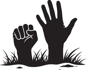 Obraz premium hands in silhouette