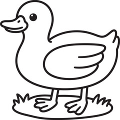 duck with a duck Silhouette