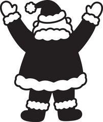 santa claus vector illustration Silhouette
