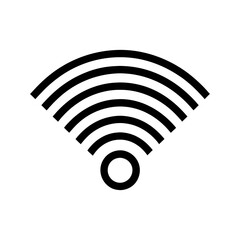 black icon minimalist wifi symbol silhouette vector