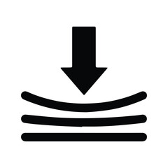 Pressure Arrow Icon. External Pressure Vector Illustration. Elastic Symbol.