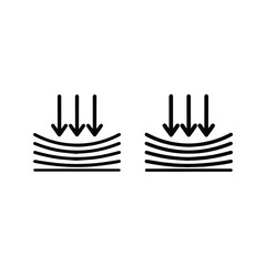 Pressure Arrow Icon. External Pressure Vector Illustration. Elastic Symbol.