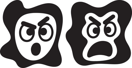 funny cartoon icon Silhouette