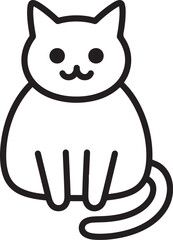 cat cartoon vector Silhouette
