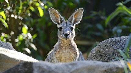 Young Agile Wallaby Natural Habitat
