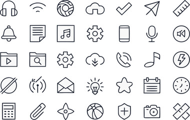 business icons set vector set of web icons